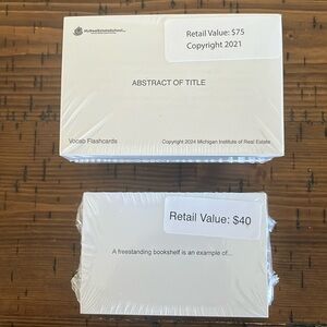 Real Estate Flash Cards; Michigan Institute of Real Estate